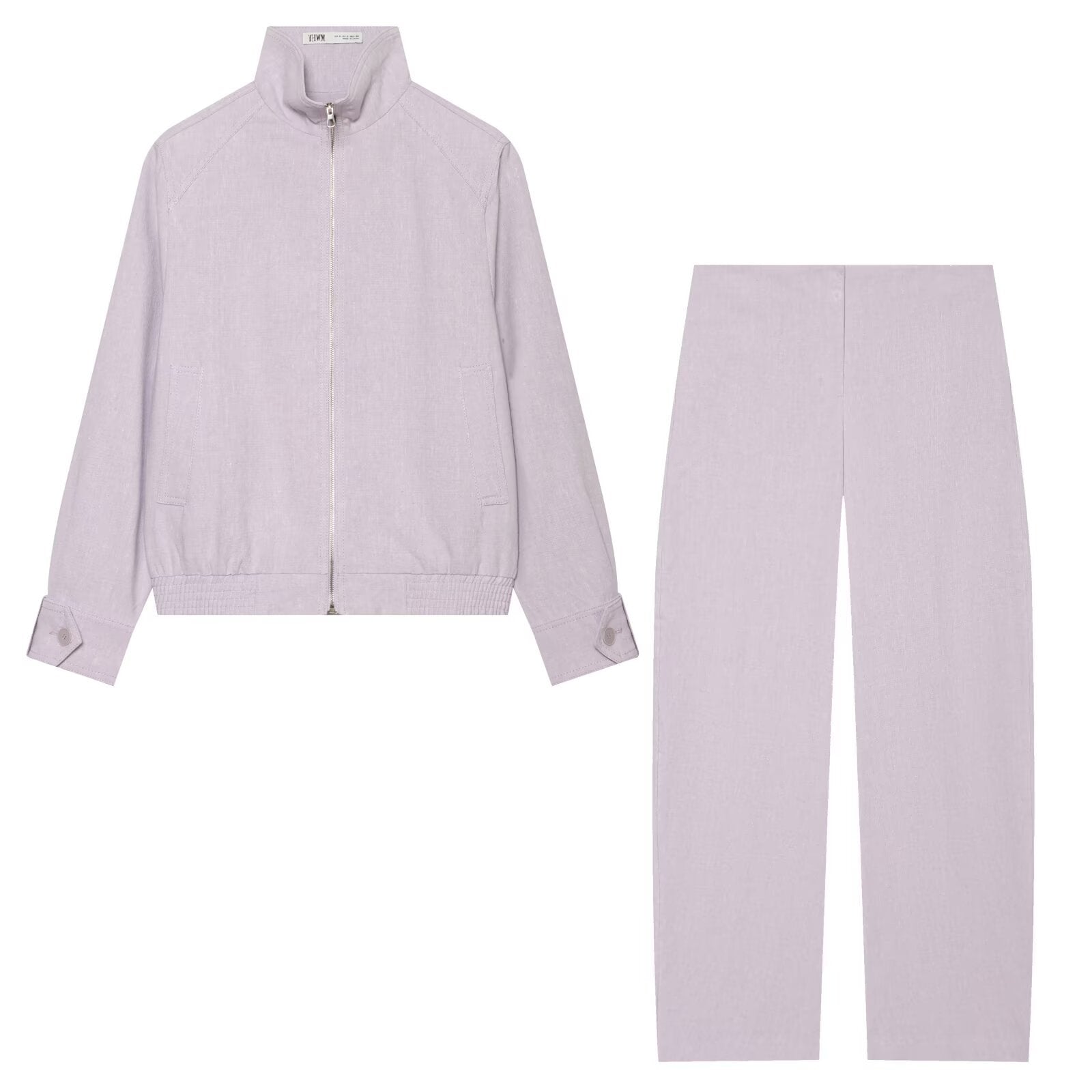 Women's Loose Linen Trousers with High Waist and Straight Leg Chichicherry
