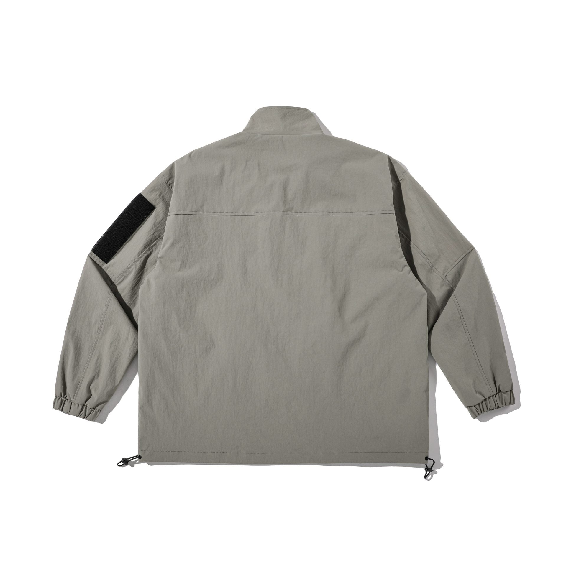 Unisex Lightweight Technical Wind Parka with Drawstring, Zipper Pockets and Sleeve Utility Pocket Chichicherry
