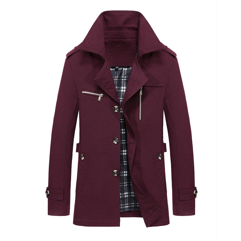 Men's short coat in urban pilot style with checked inner lining Chichicherry