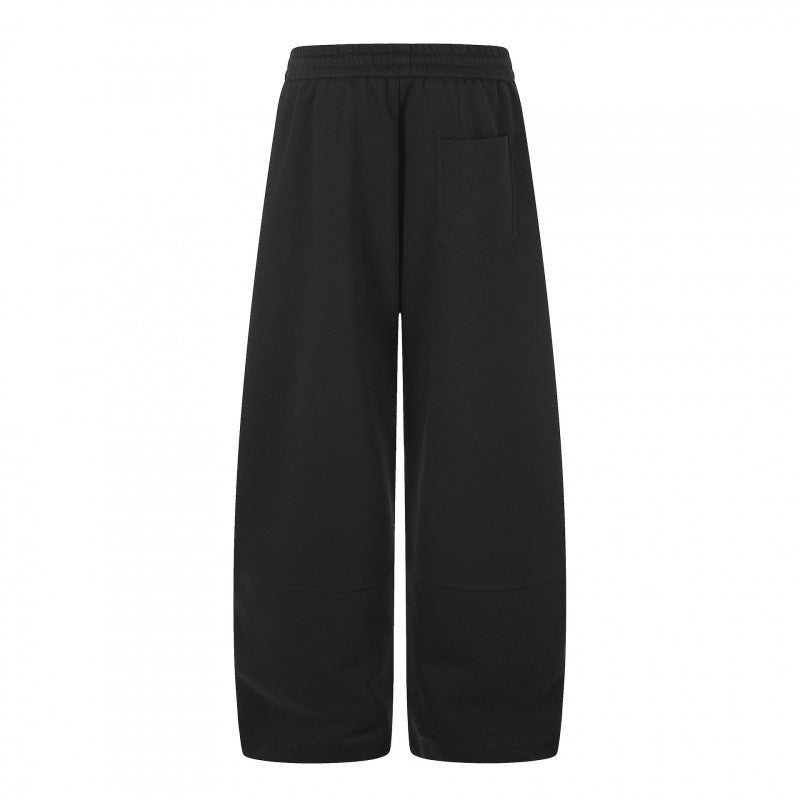 Women's Wide Culotte Sweatpants with High Waist, Drawstring and Cropped Length Chichicherry