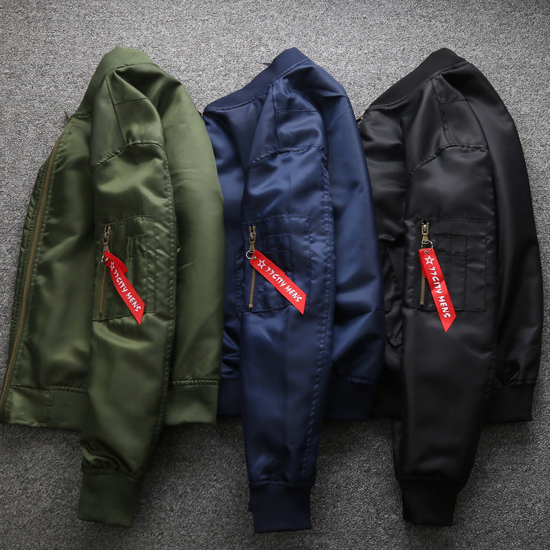 Men's nylon bomber jacket with arm pocket, ribbed cuffs and utility details Chichicherry