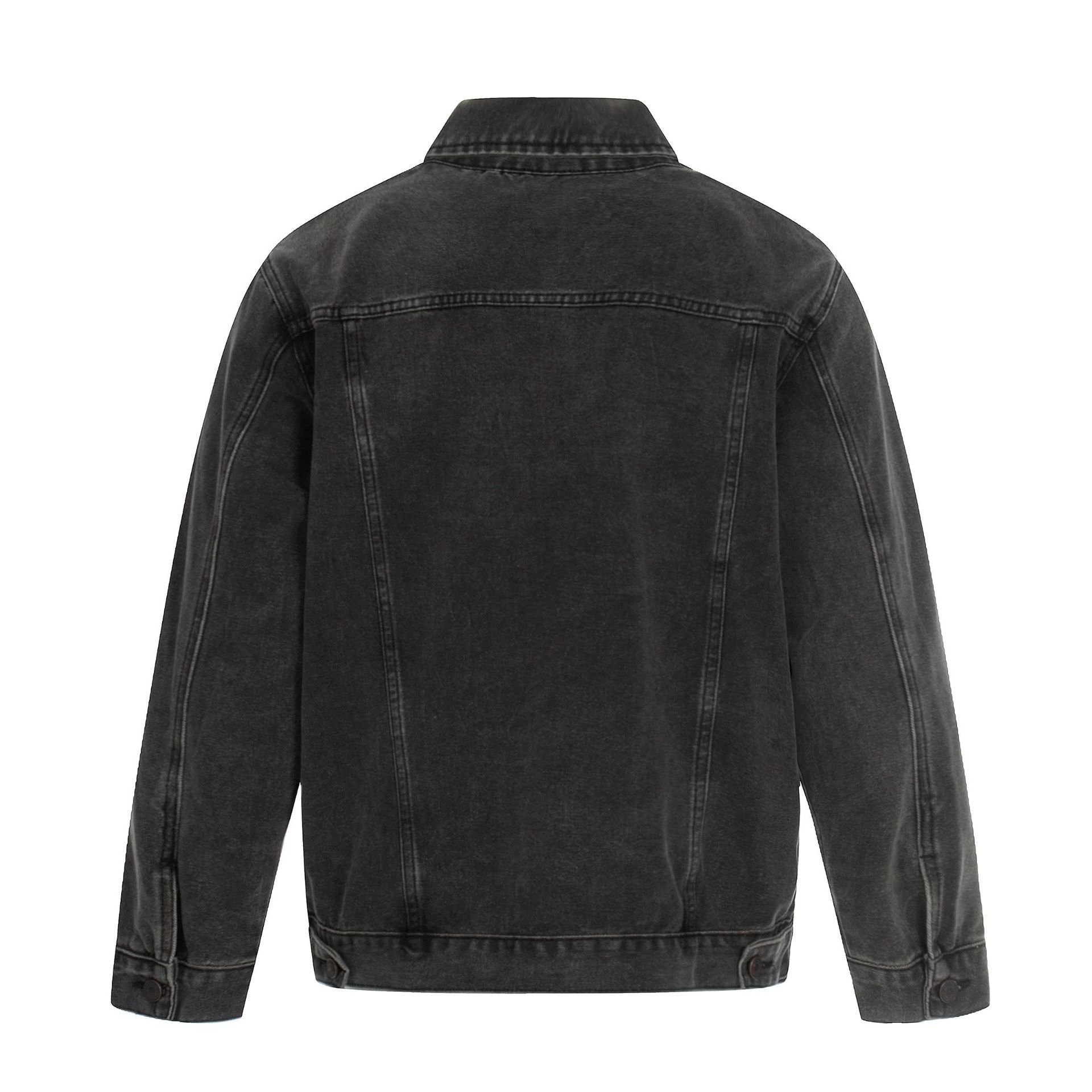 Men's jeans jacket in used effect with flap pockets and straight cut Chichicherry