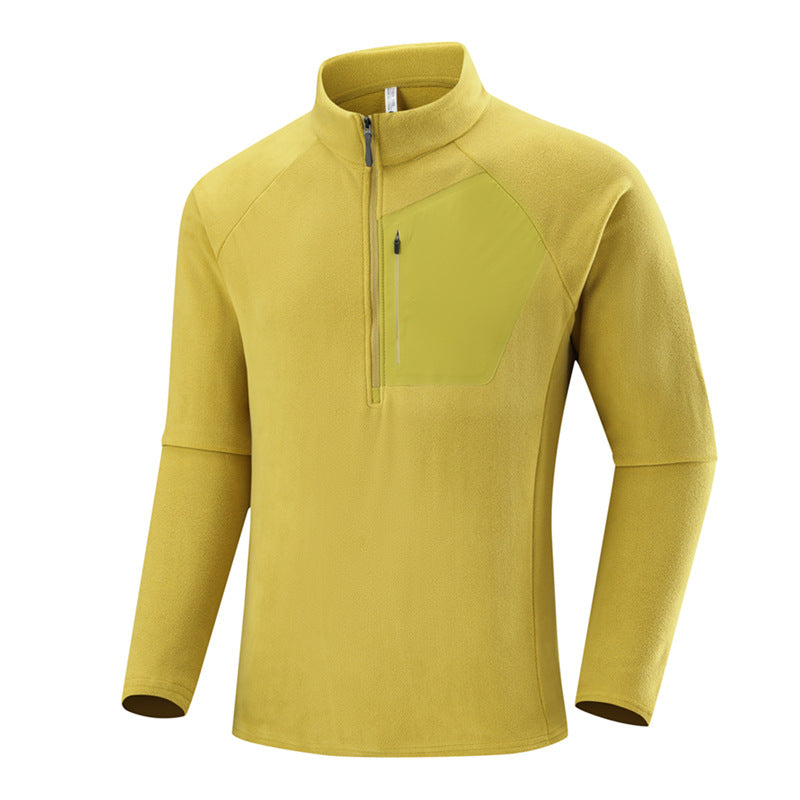 Men's Lightweight Performance Fleece Pullover with Quarter Zip and Chest Pocket Chichicherry