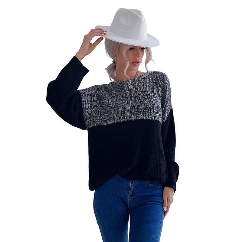 Women's Oversized Wool Blend Sweater with Off-the-Shoulder Neckline, Textured Knit and Casual Tunic Silhouette