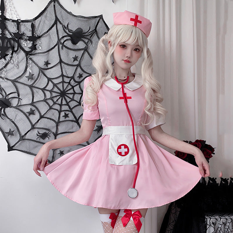 Women nostalgic nurse costume Chichicherry
