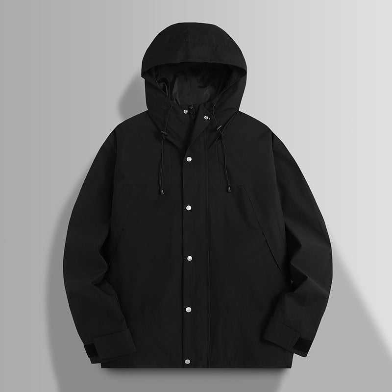 Men's two-tone wind and waterproof hooded parka with adjustable cuffs Chichicherry