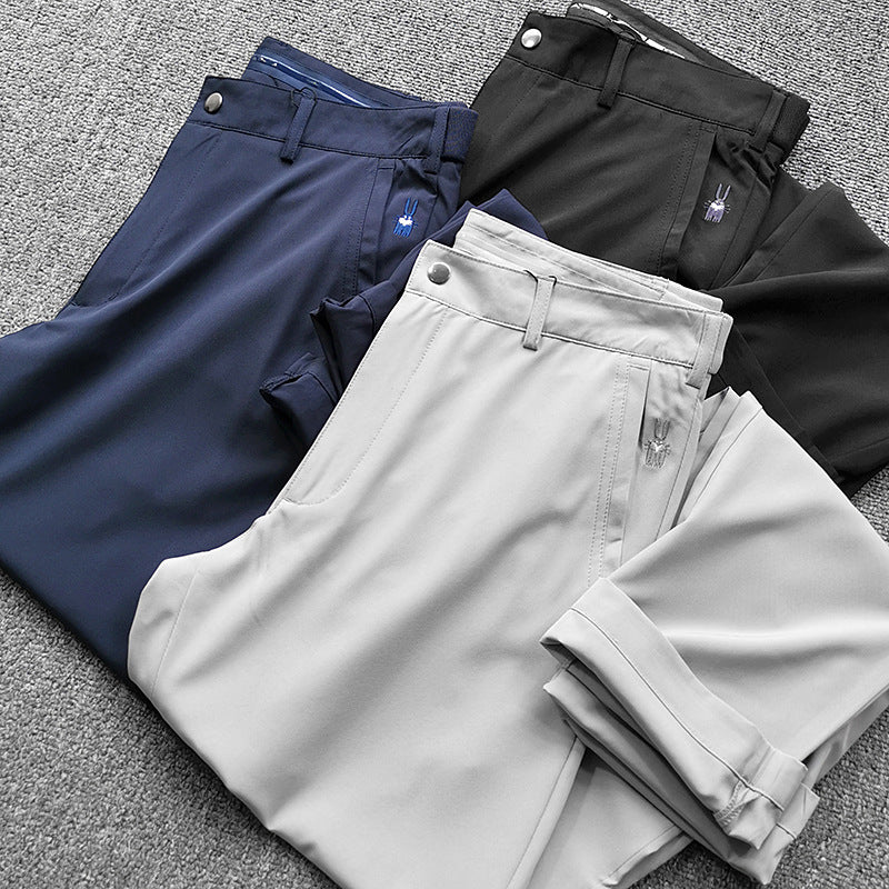 Men's chinos in a slim fit with stretch, crease, and slanted pockets Chichicherry