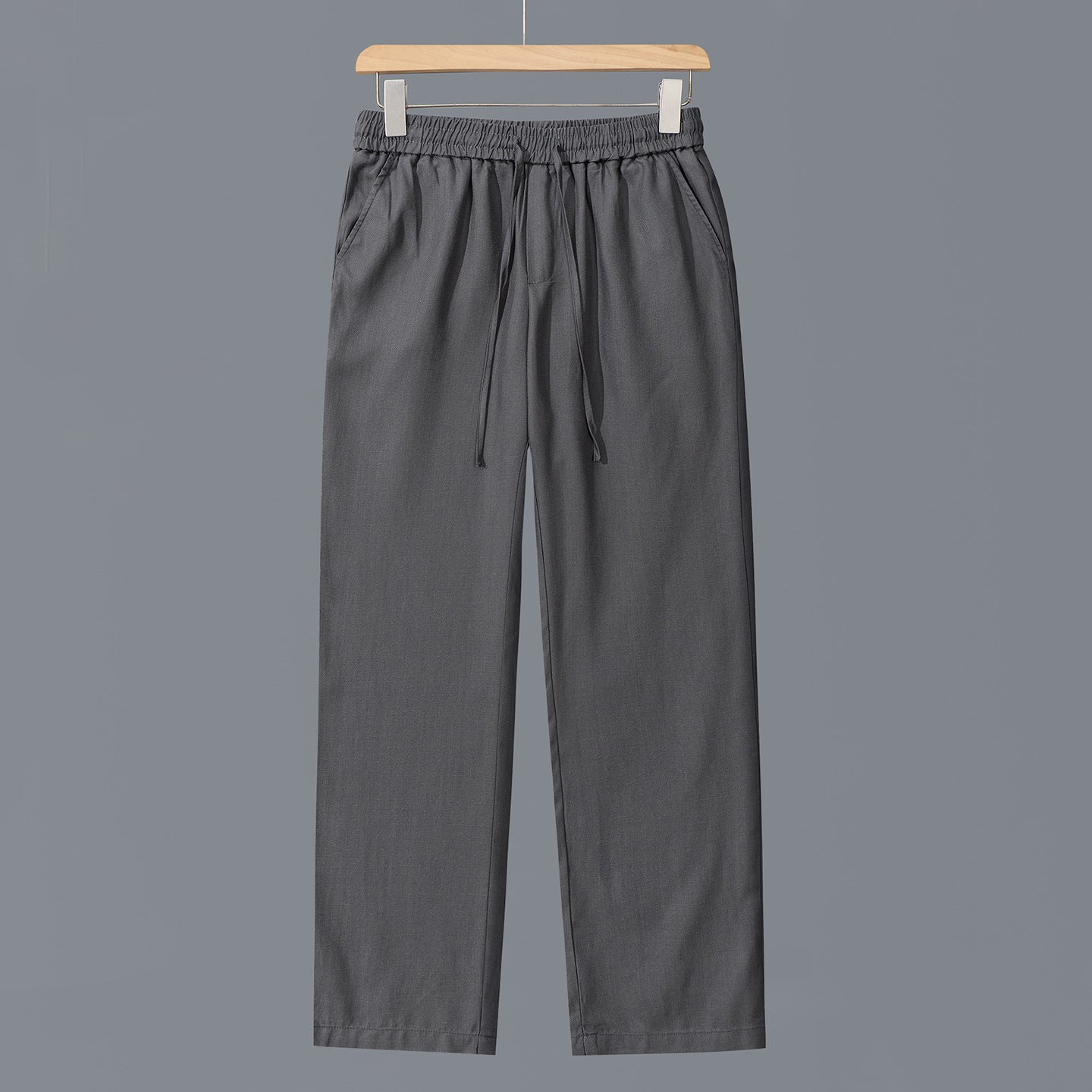Men's Casual Cotton Chino with Elastic Waistband and Drawstring Chichicherry