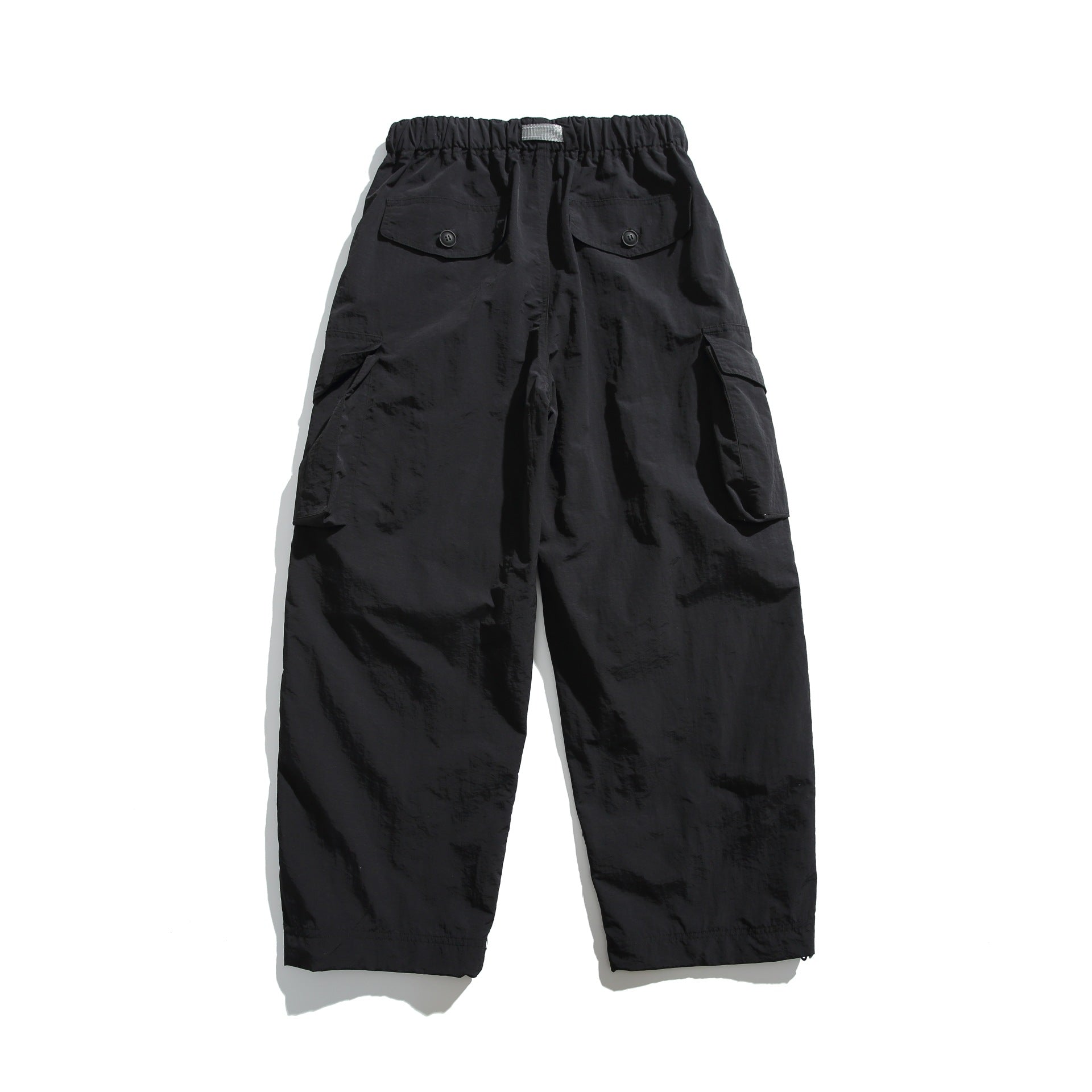 Men's cargo pants in utility style with elastic waistband and integrated belt Chichicherry