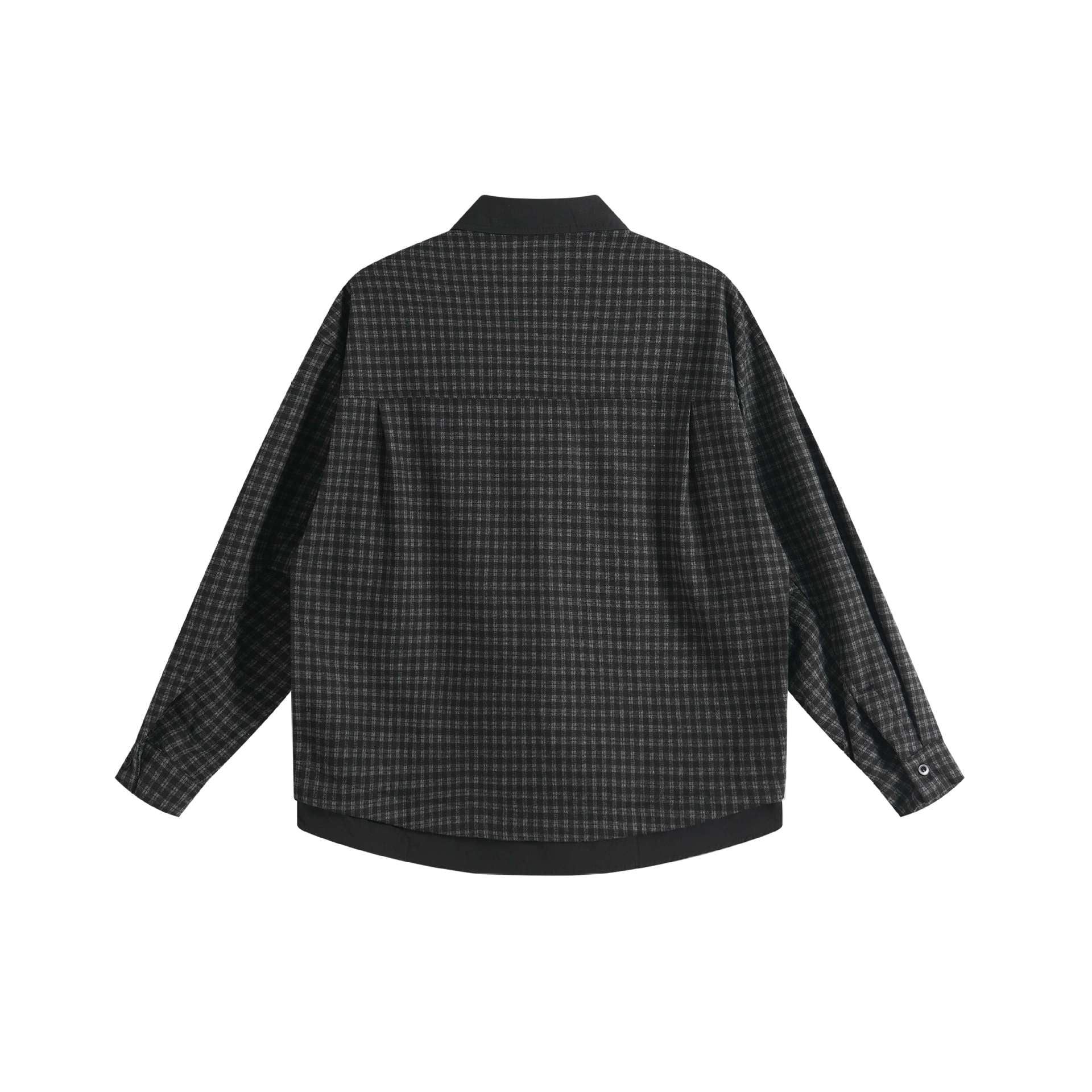 Women's oversized shirt jacket in layering look with check pattern Chichicherry