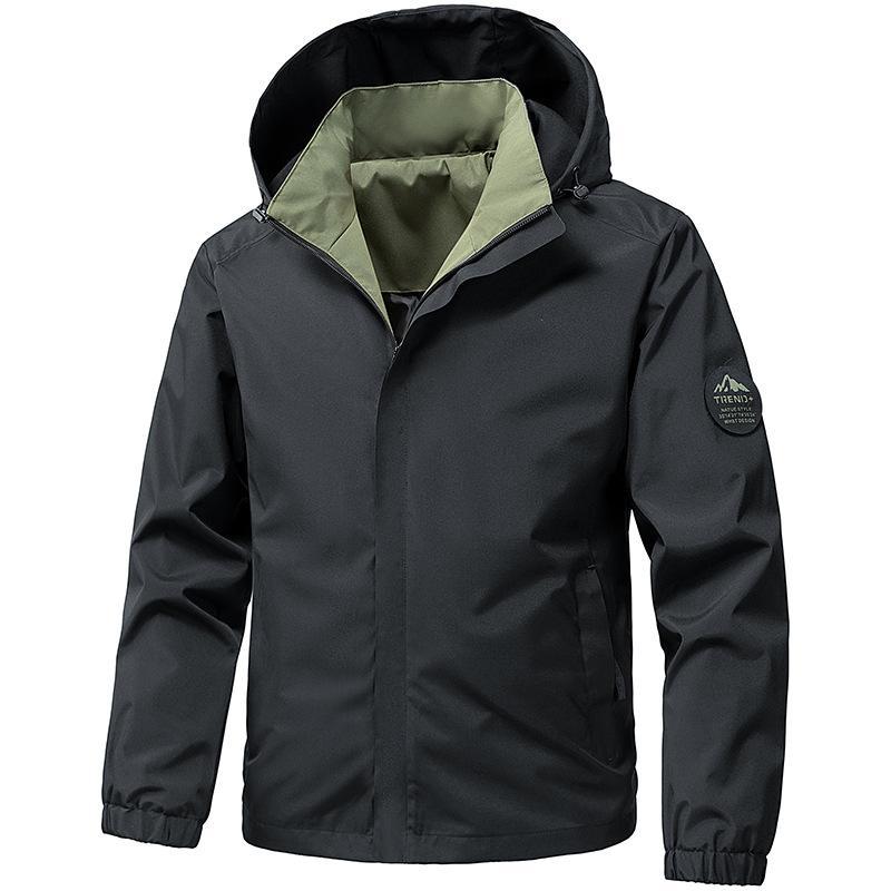 Men's technical hooded softshell jacket with adjustable hood and utility pockets Chichicherry
