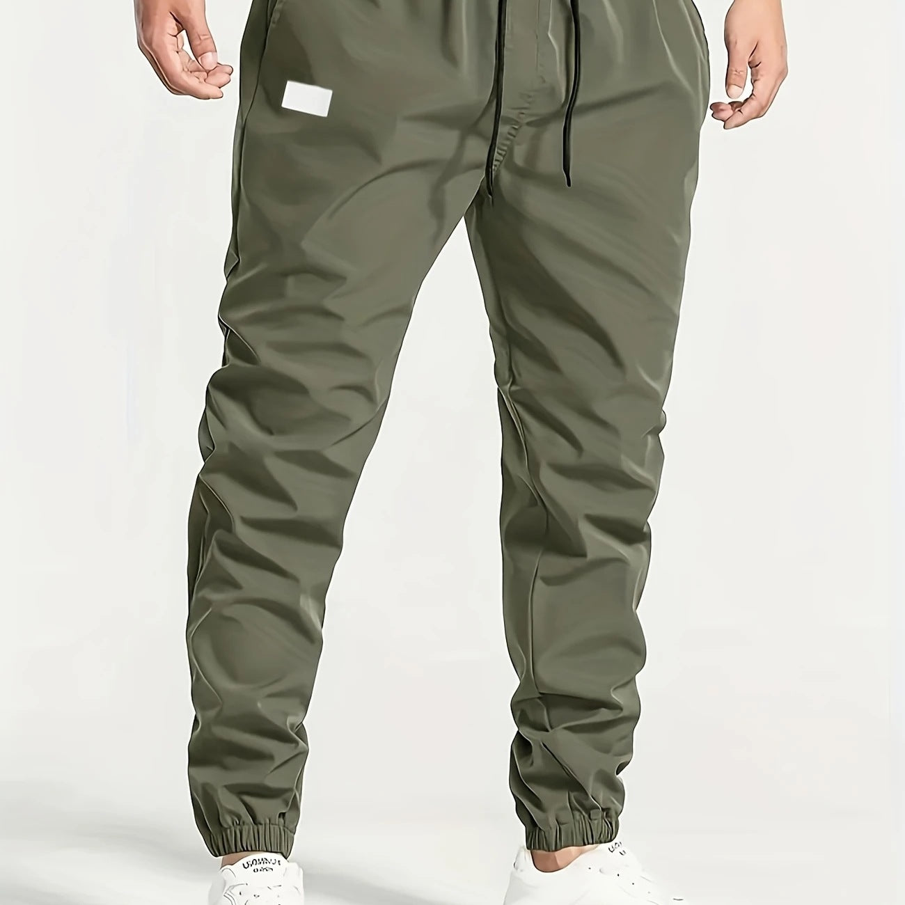 Men's Slim-Tapered Tech Jogger Pants with drawstring waistband, elastic ankle cuffs, and functional side pockets Chichicherry