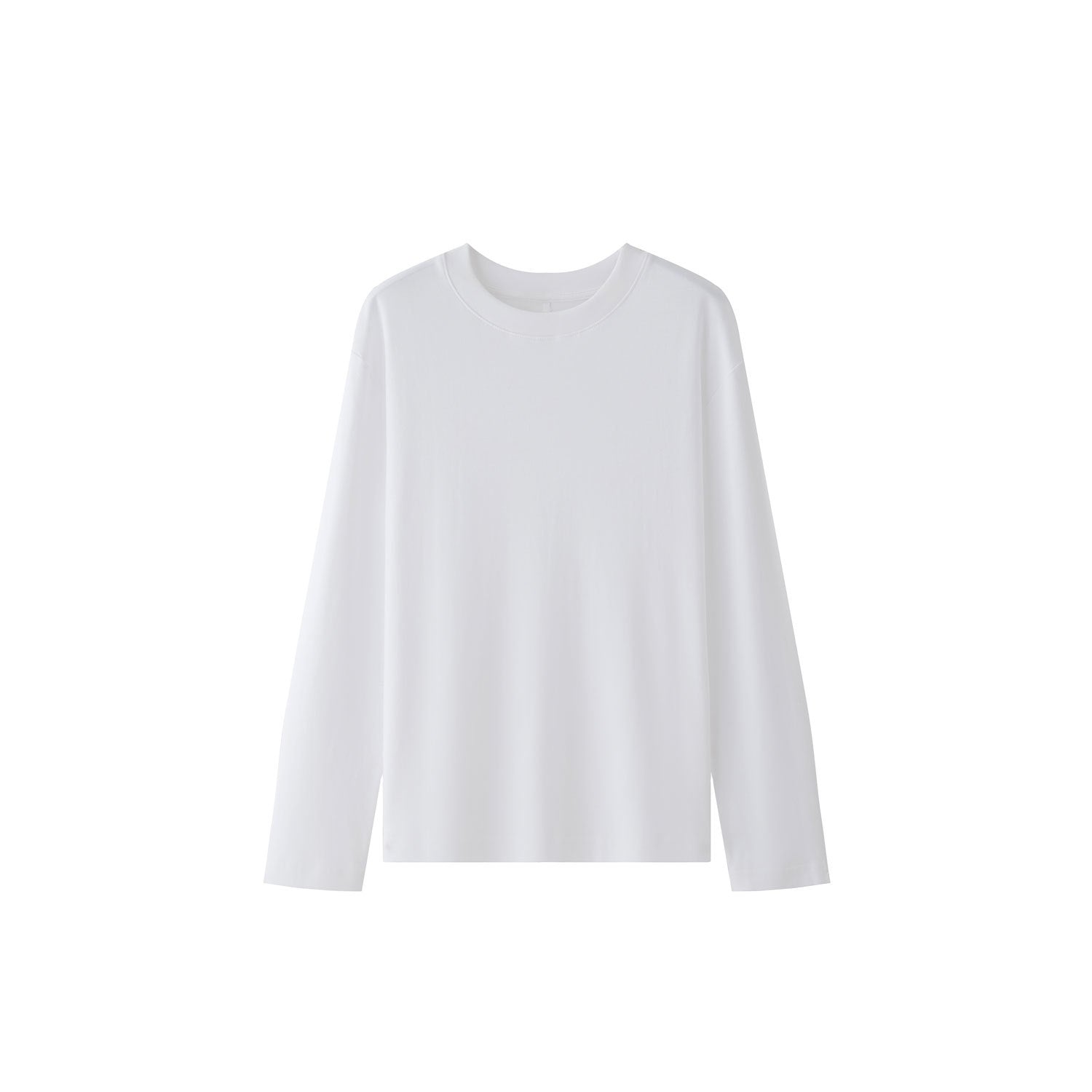 Women Minimalist Long Sleeve T-Shirt made of cotton jersey with dropped shoulders and reinforced neckline Chichicherry