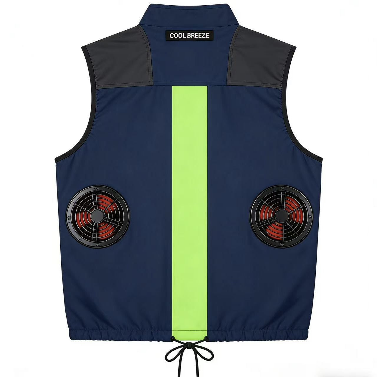 Unisex nan battery-operated cooling vest with integrated fans and reflective safety stripe Chichicherry