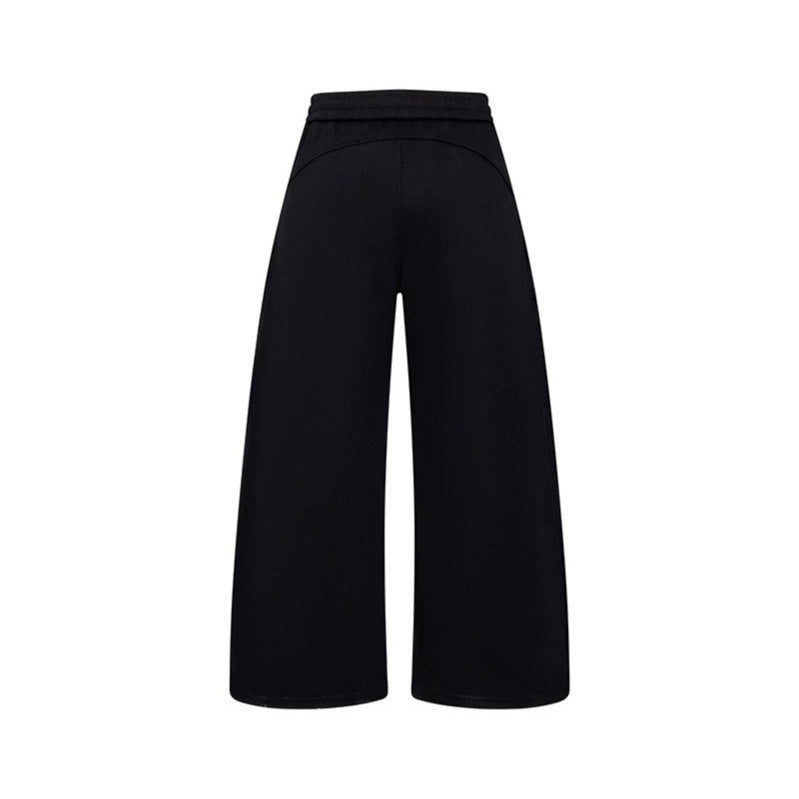 Women's Culotte Sweatpants with High Waist, Drawstring and Wide Leg Fit