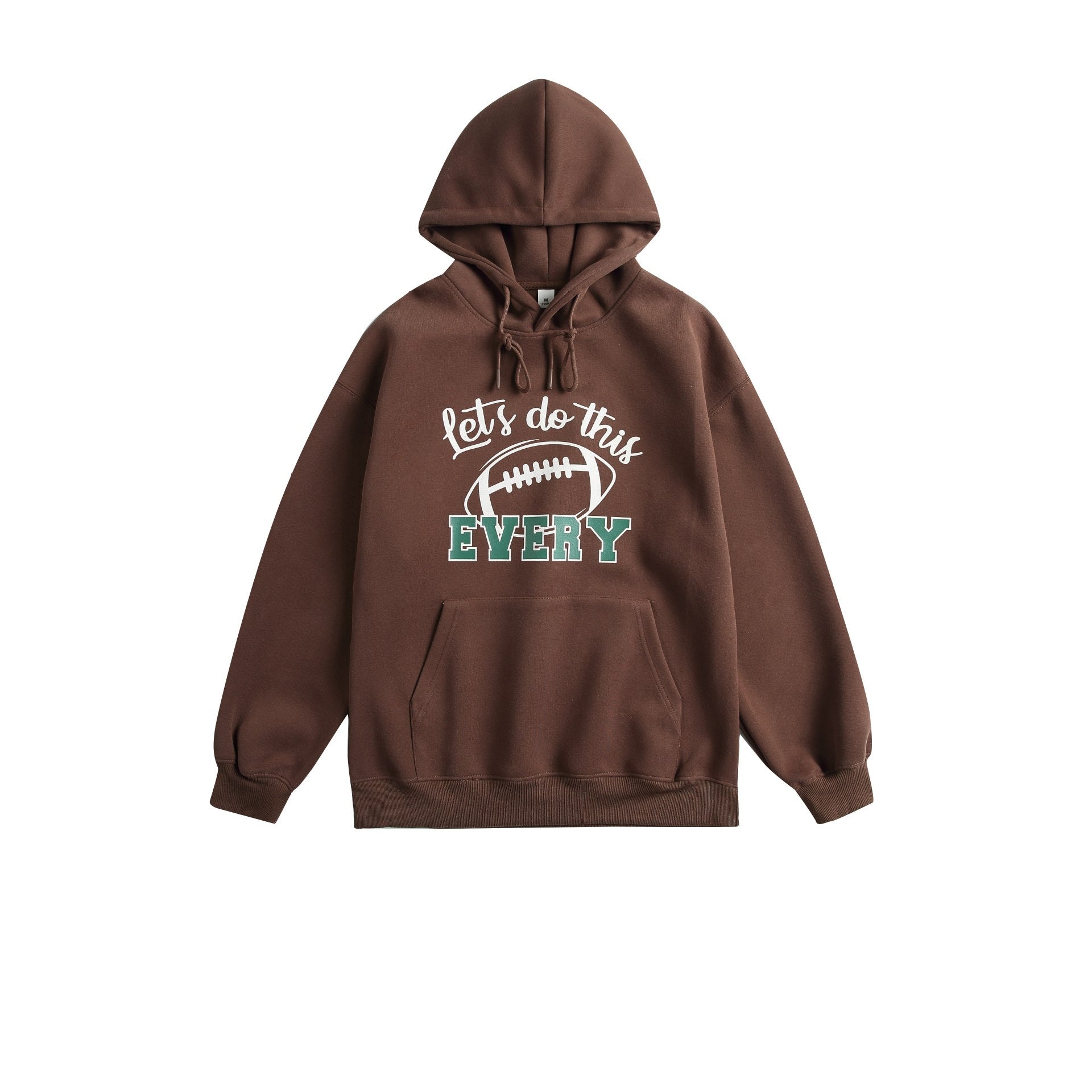 Unisex hooded sweatshirt with college print, kangaroo pocket and relaxed fit Chichicherry