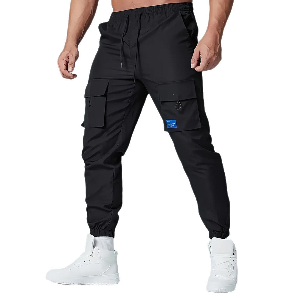 Men's Tapered Cargo Jogger with Elastic Waistband, Drawstring & Multiple Pockets Chichicherry