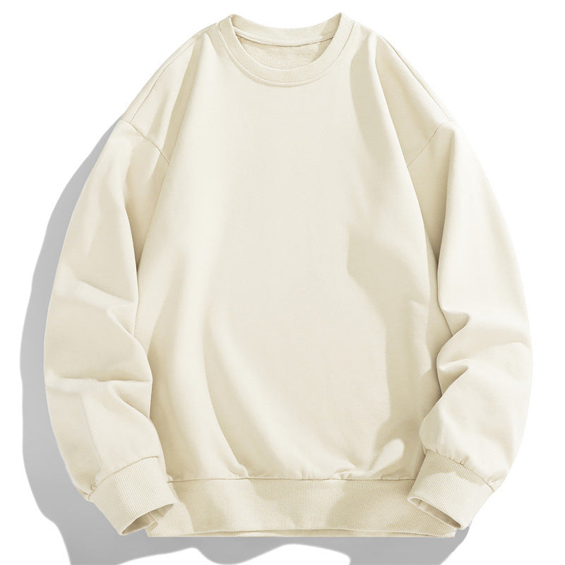 Men's Oversize Crew Neck Sweatshirt with Ribbed Cuffs and Dropped Shoulder Cut Chichicherry