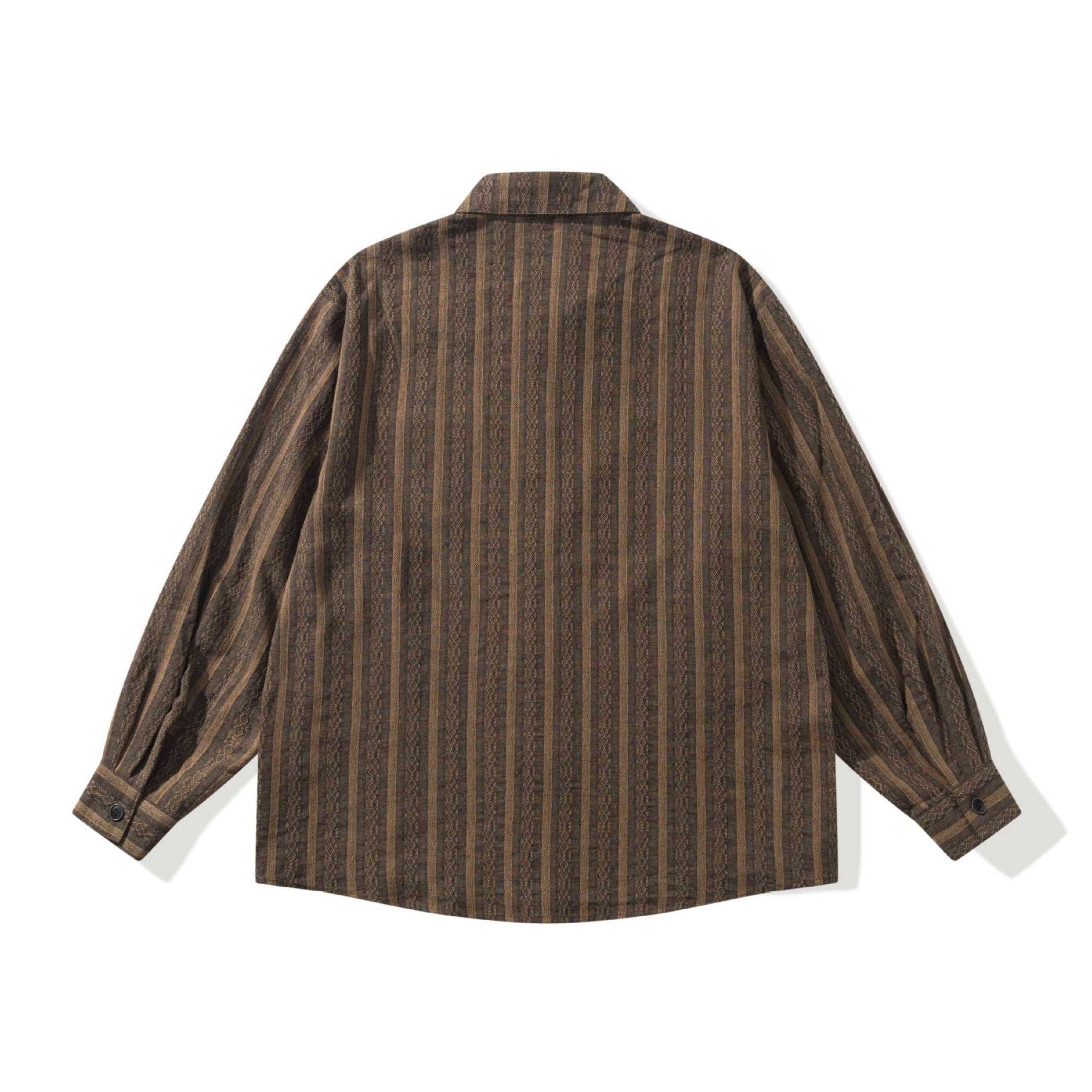 Unisex Loose Overshirt made of linen blend with texture and chest pocket Chichicherry