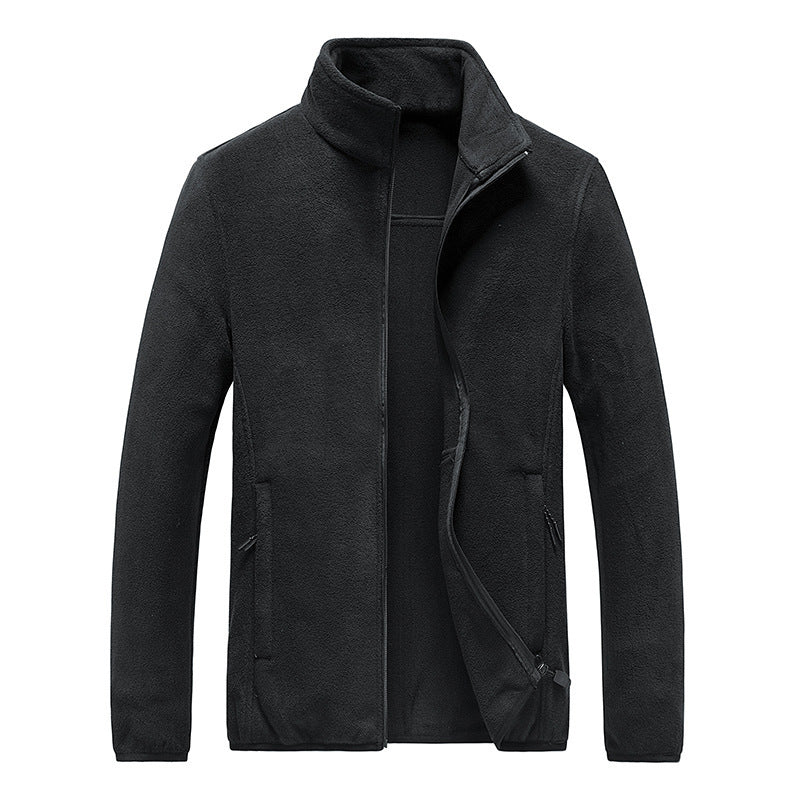 Men's fleece jacket with full zip, stand-up collar, and practical zip pockets Chichicherry