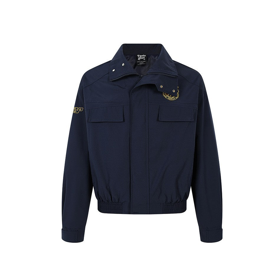 Men's short bomber-style jacket with elastic hem and breast flaps Chichicherry