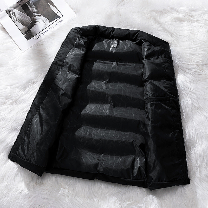 Men's urban-modern thermo quilted vest with high collar, 3D quilting and hidden zipper Chichicherry
