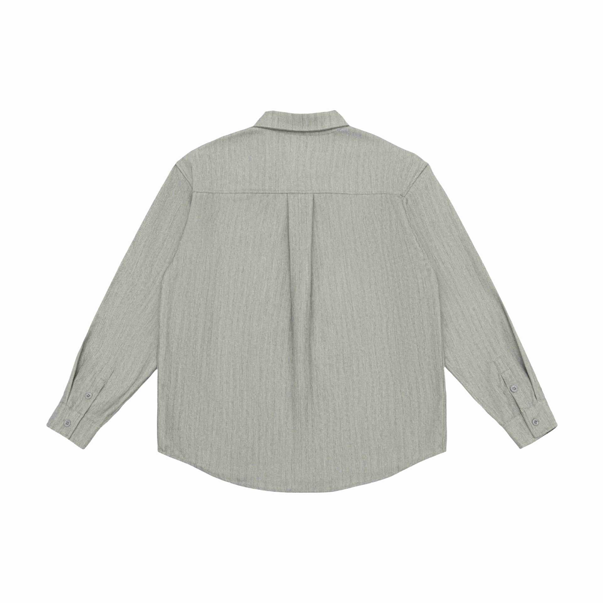 Unisex Oversized Shirt Jacket made of textured linen blend with chest pocket Chichicherry