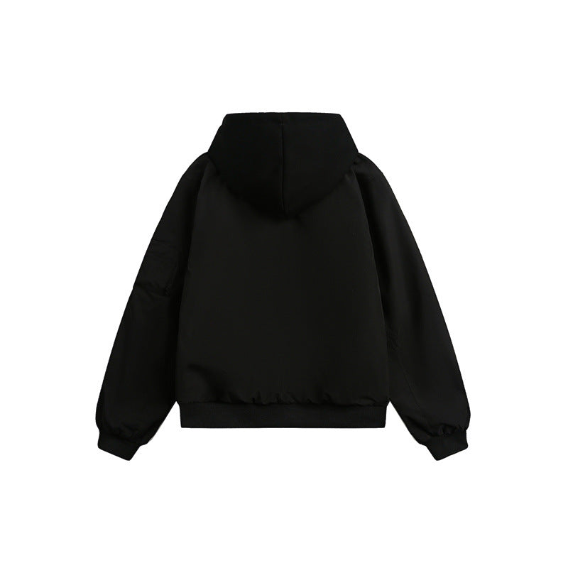 Unisex Layer Hooded Jacket with Integrated Inner Vest and Multifunctional Pockets Chichicherry