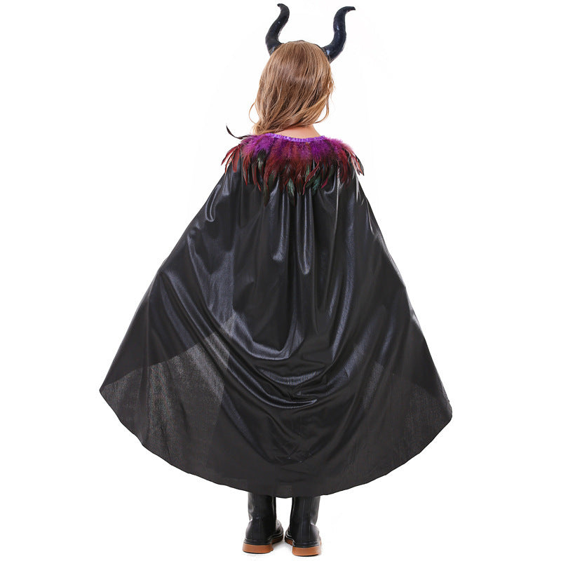 Girls Enchanted Magical Creature Costume with Hood and Shimmering Tulle Chichicherry
