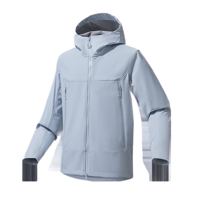 Men's Softshell Hoodie with Stretch, wind and water-repellent membrane and two-way zipper Chichicherry