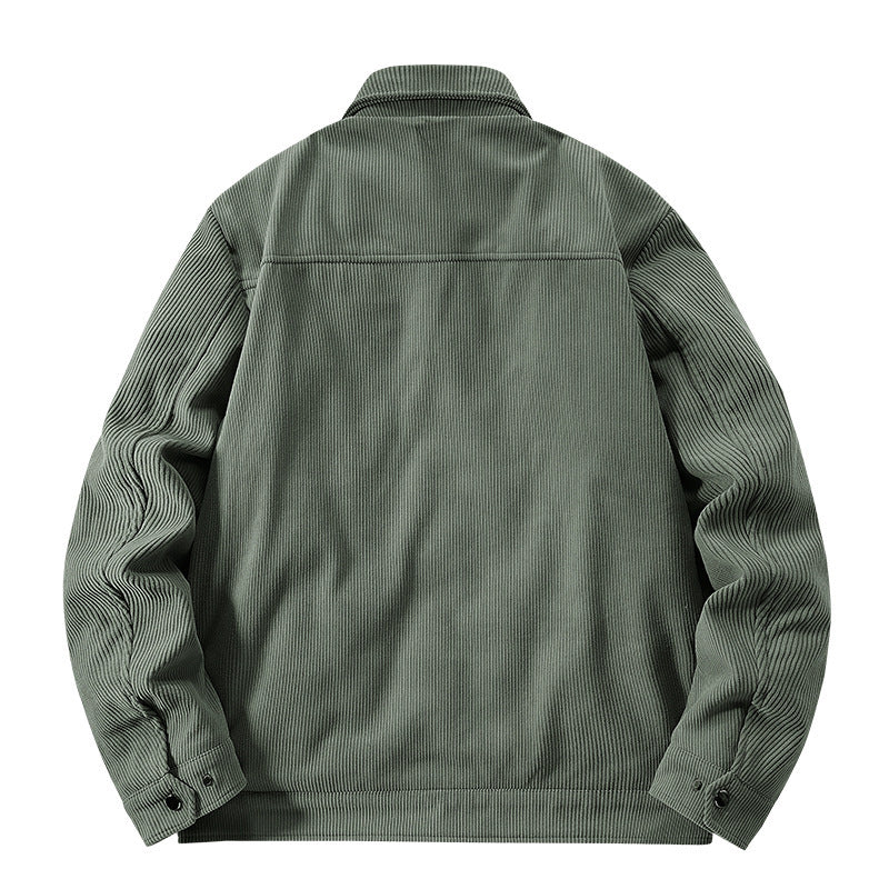 Men's cord jacket with quilted lining, two chest pockets and snap button closure Chichicherry