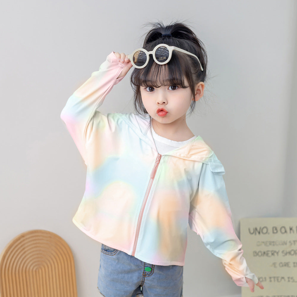 Girls functional UV protection jacket with hood Chichicherry