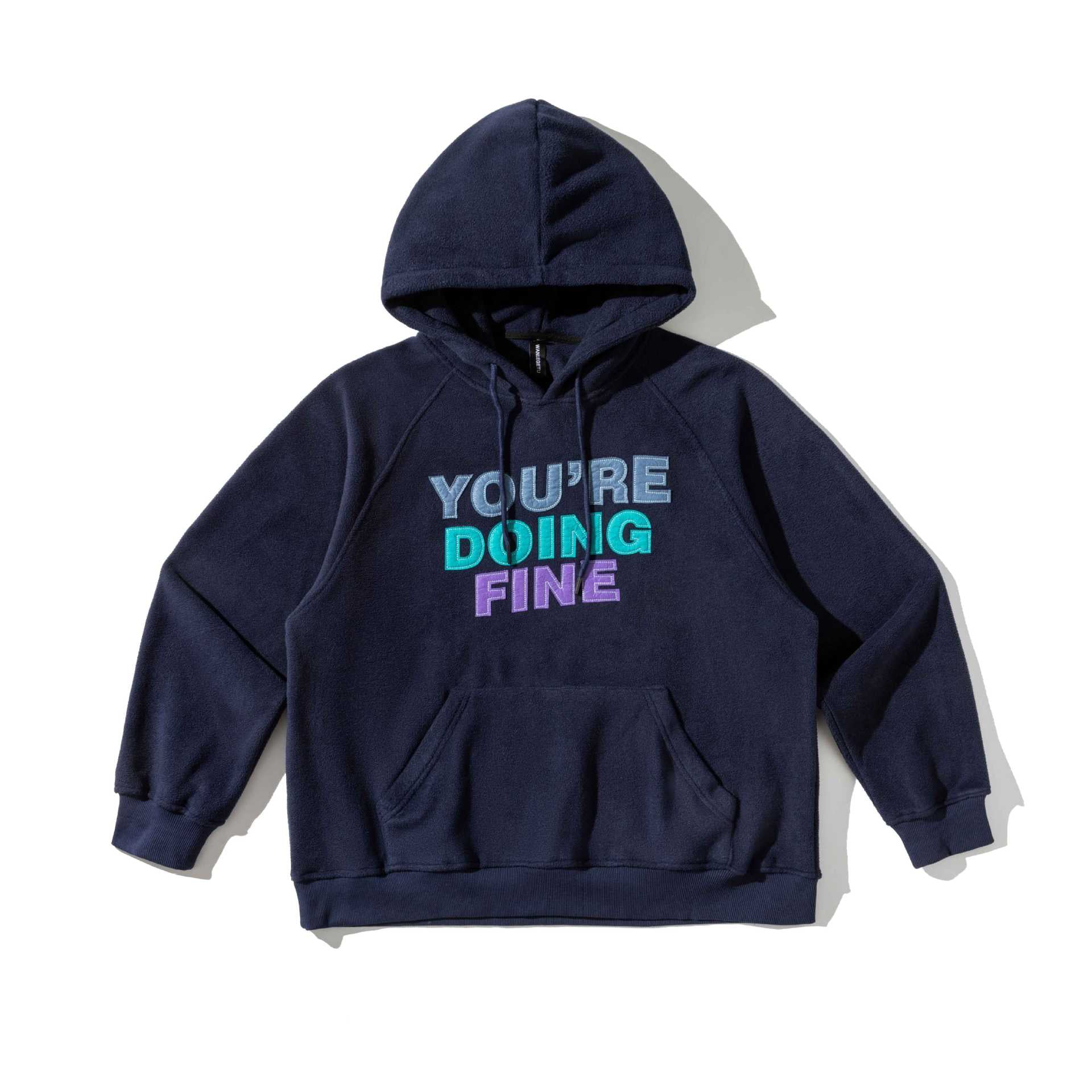 Unisex Loose-Fit Fleece Hoodie with Statement Embroidery Chichicherry