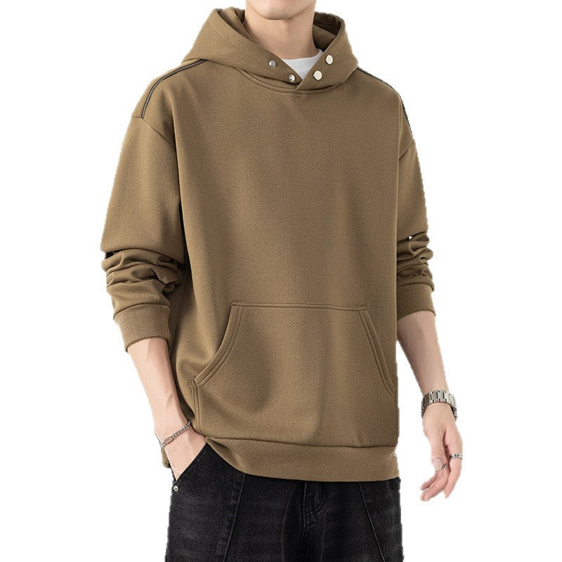 Men's Oversize Hoodie with Kangaroo Pocket & Snap Neck Chichicherry