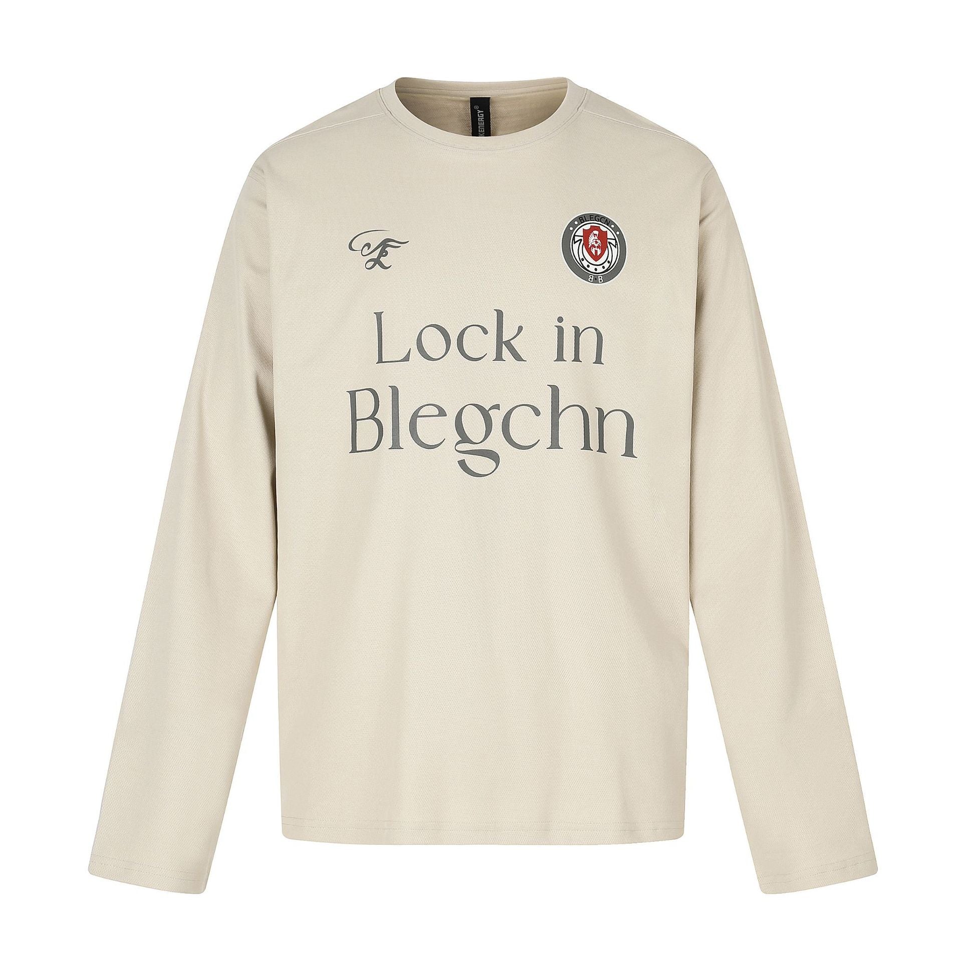 Unisex Round Neck Sweatshirt with large area Typo Print and embroidered Emblem Chichicherry