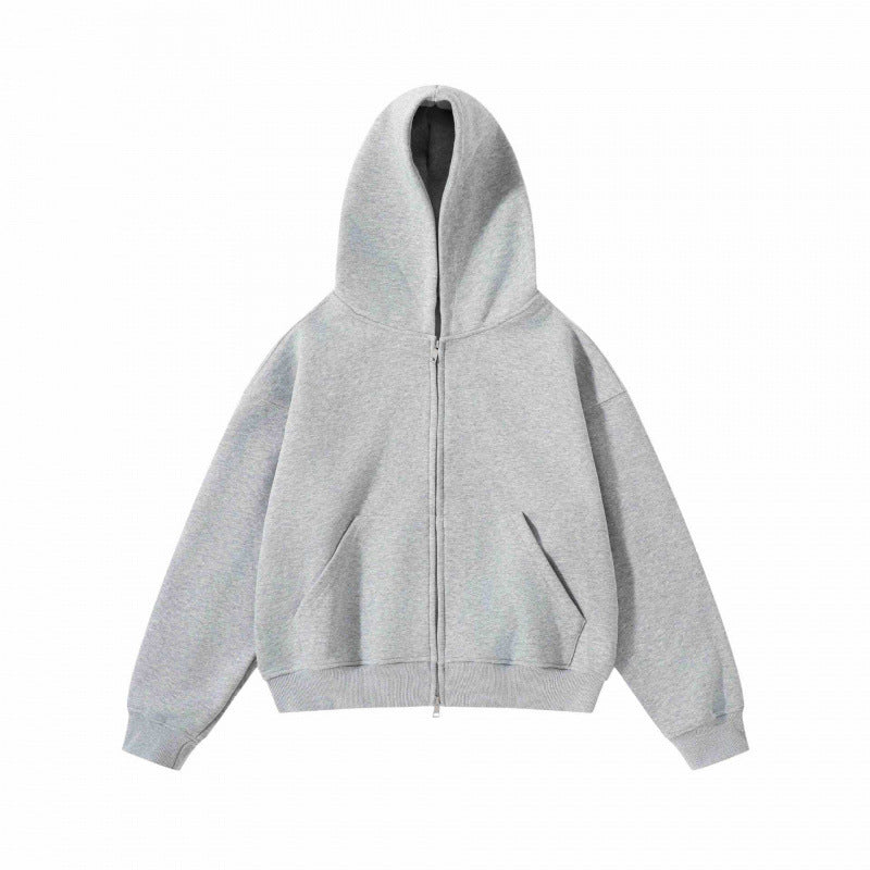 Unisex Oversize Hooded Zip Jacket made of heavy sweat quality with two-way zipper and kangaroo pocket Chichicherry