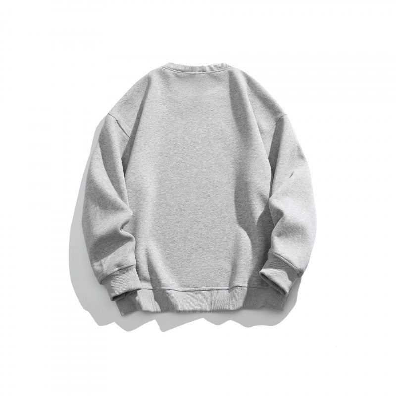 Unisex Oversize Sweatshirt with Retro Burger Print, Round Neckline and Ribbed Cuffs Chichicherry