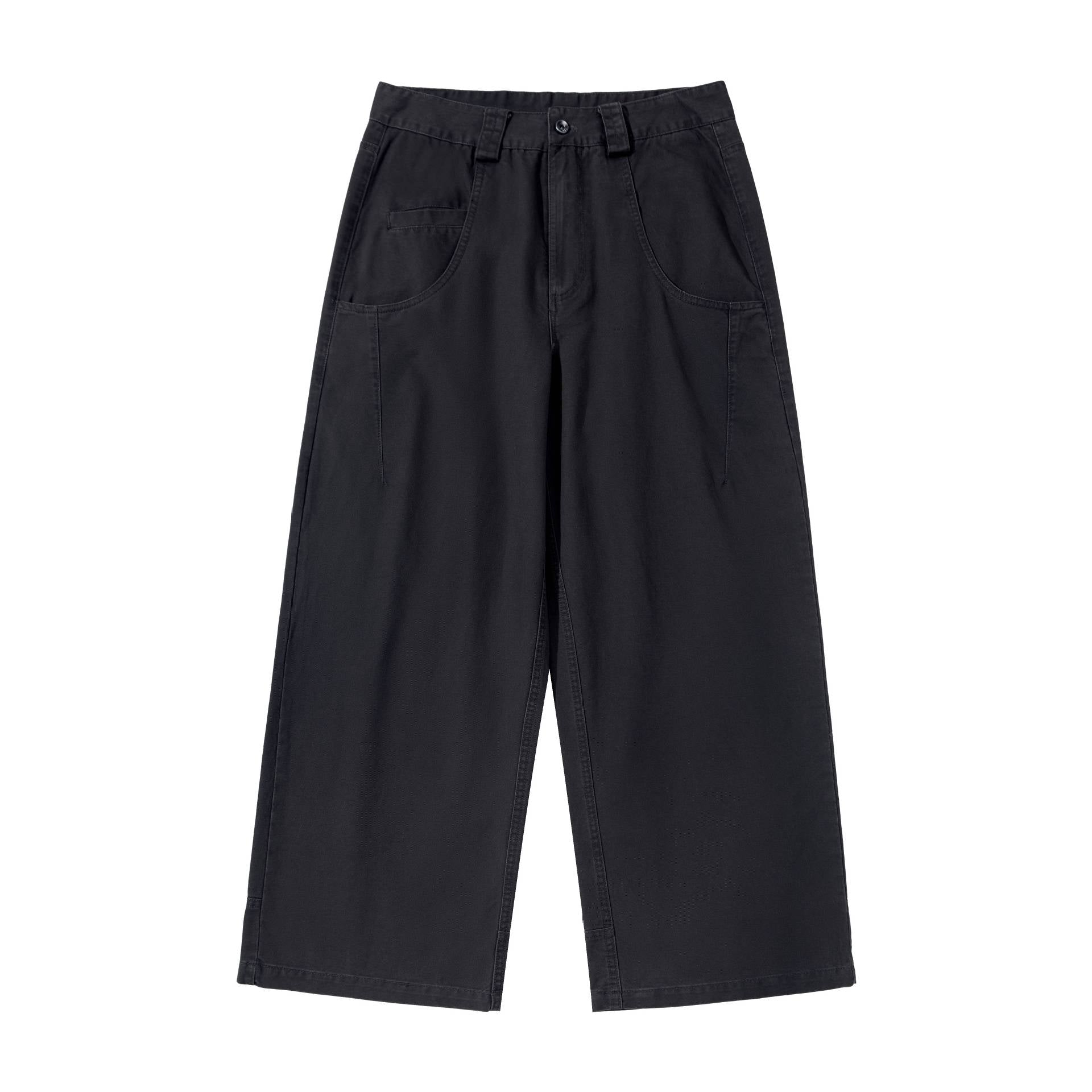Women's High-Waist Utility Culotte with Wide Leg and Patch Pockets