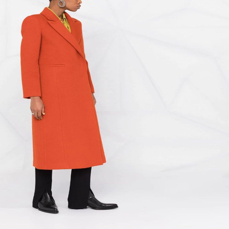 Women's Maxi-Length Wool Blend Long Coat with Slim Seam Design and Hidden Pockets Chichicherry
