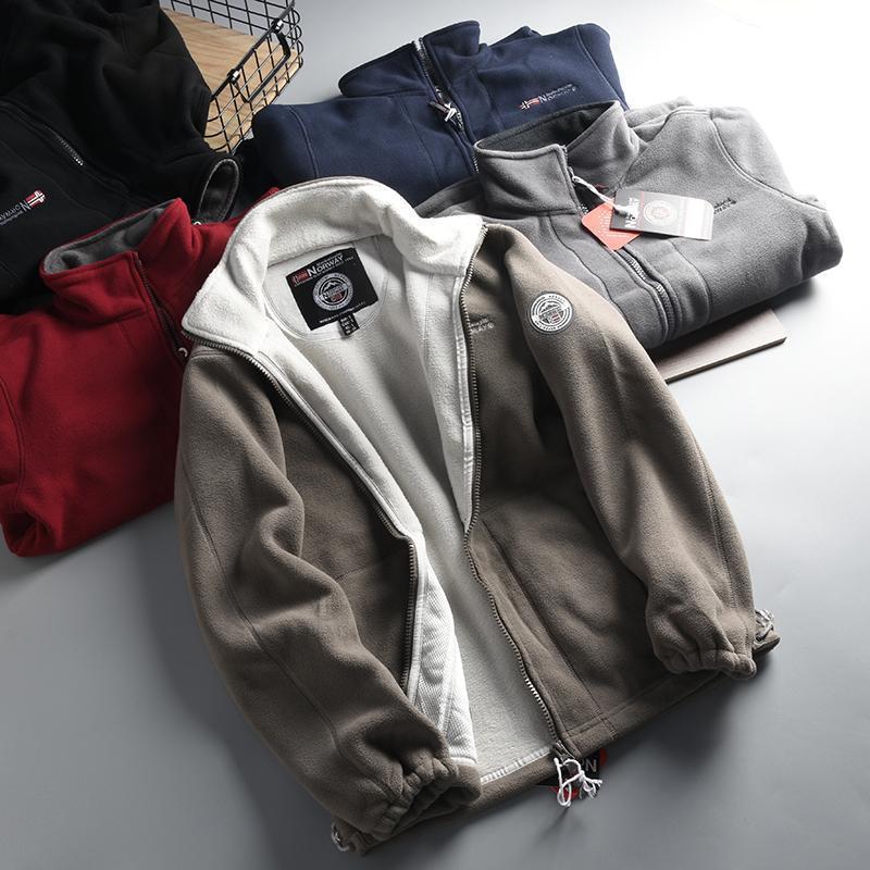 Men's fleece jacket with stand-up collar, full zip and warming microfleece lining Chichicherry