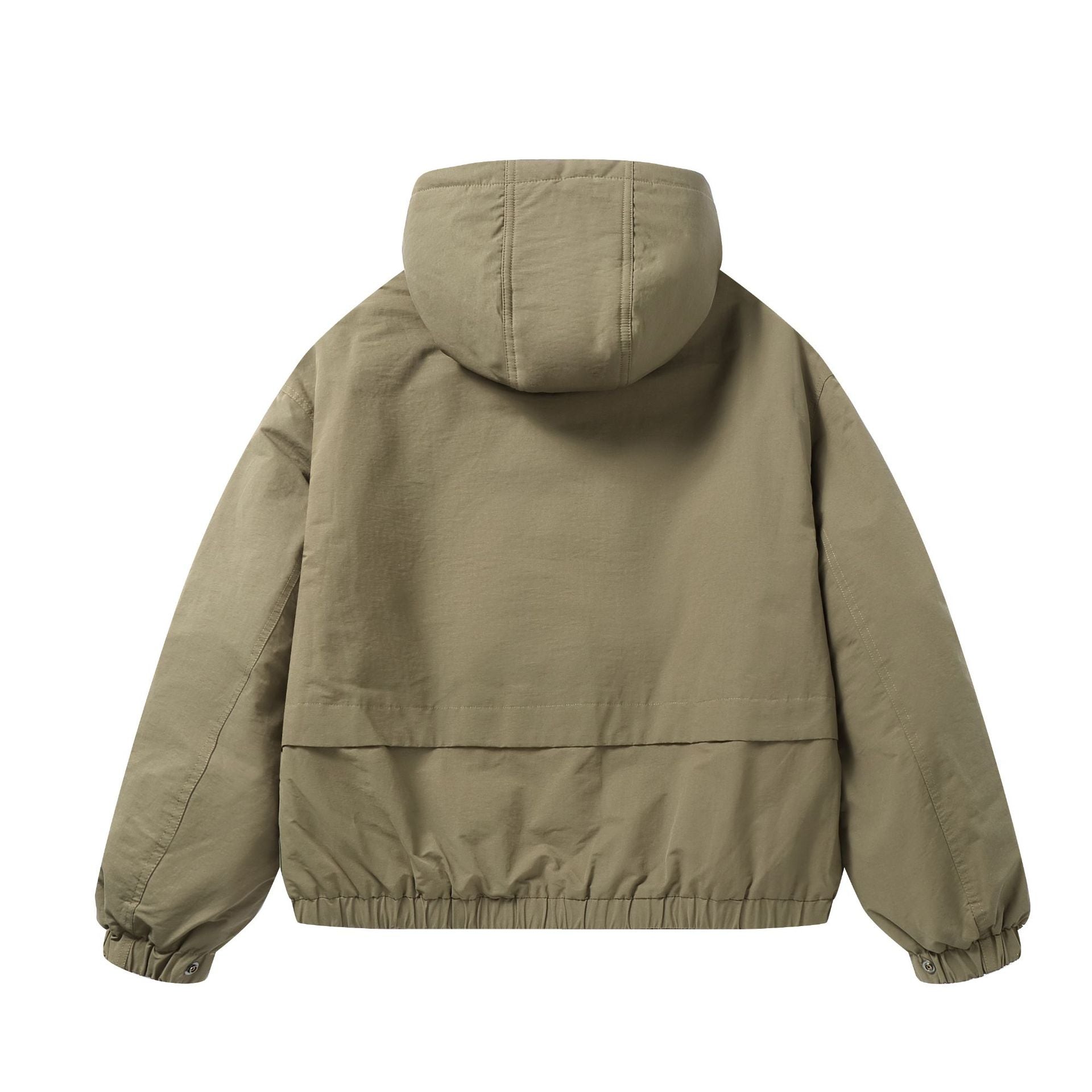 Men's technical hooded parka with water-repellent zippers, kangaroo pockets, and drawstring Chichicherry