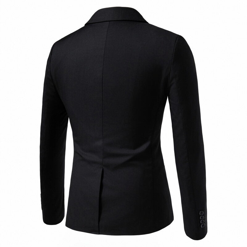 Men's Tailored Single-Button Blazer made of lightweight Cotton-Linen Blend Chichicherry