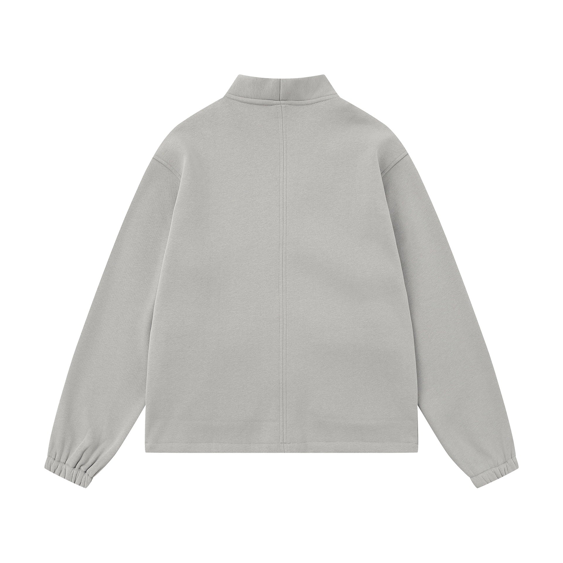 Unisex Oversize Sweat Jacket with Shawl Collar and Patch Pockets Chichicherry