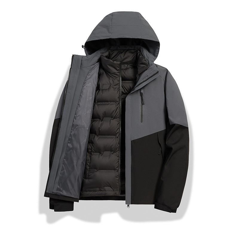 Men's Convertible Winter Jacket with Removable Quilted Lining Chichicherry