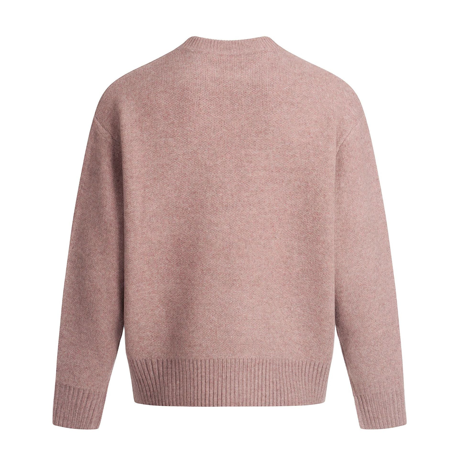 Unisex Large Round Neck Sweater made of soft fine knit with ribbed hem Chichicherry