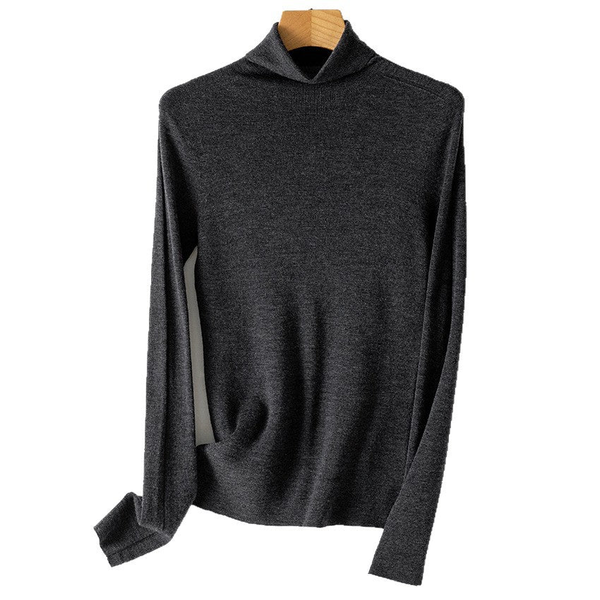 Ladies Fine Turtleneck Sweater made of Stretch Fine Knit with Slim Cut Chichicherry