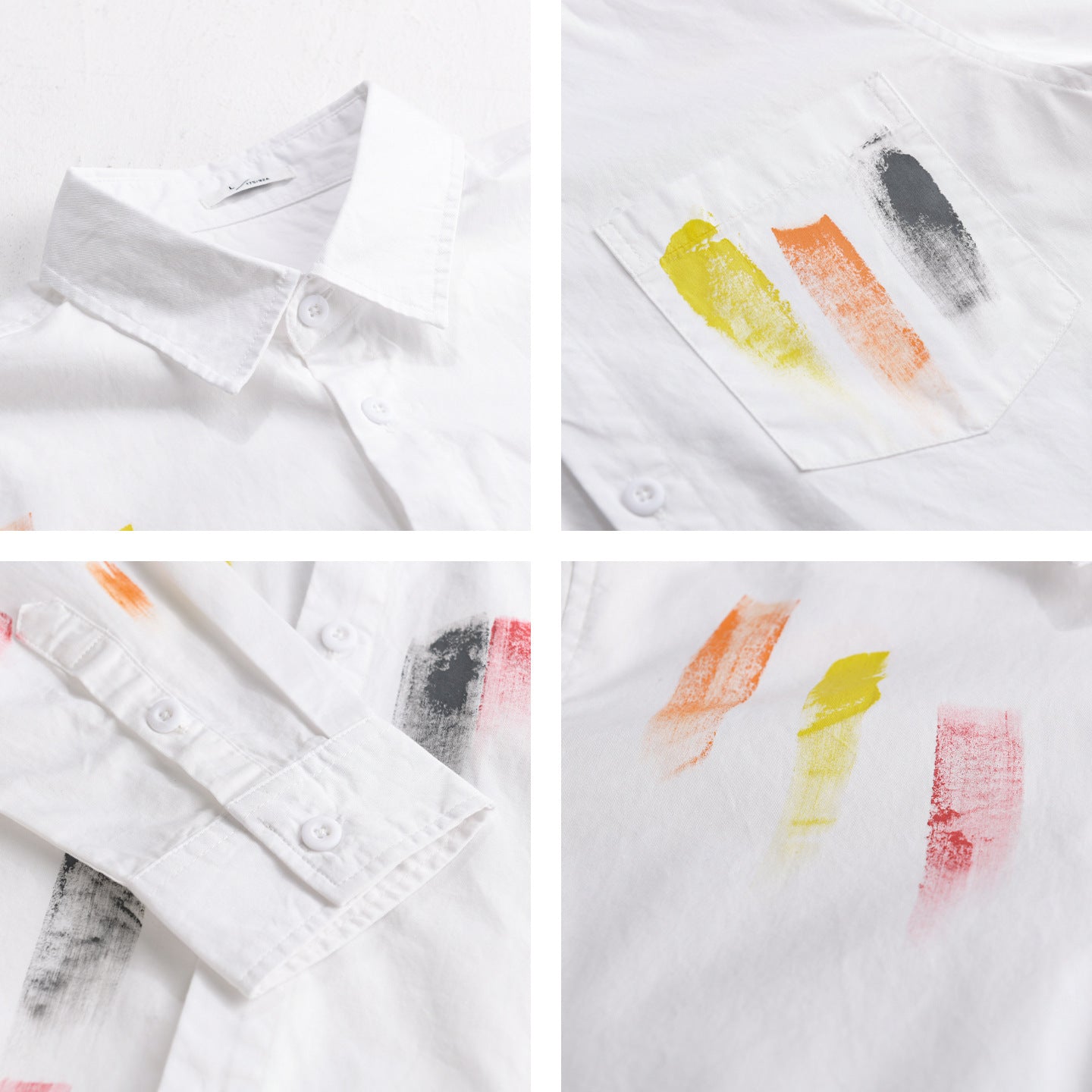 Unisex Printed Cotton Overshirt in Artist Print with Chest Pocket Chichicherry