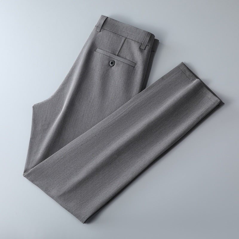 Men's slim-fit suit trousers made of stretch twill with straight leg Chichicherry