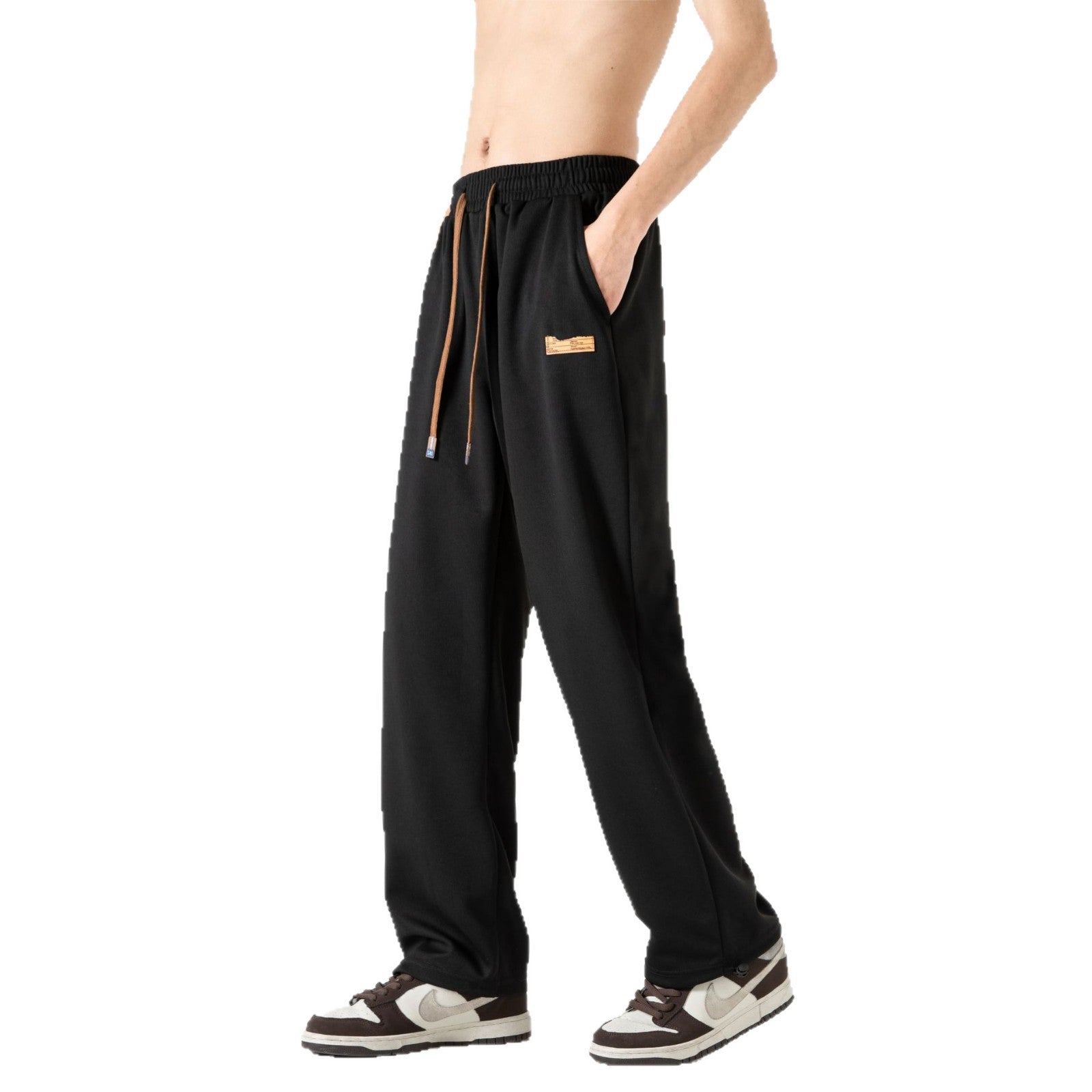 Men's Lounge Jogging Pants in Oversized Street Style with Extra Wide Leg and Drawstring Chichicherry