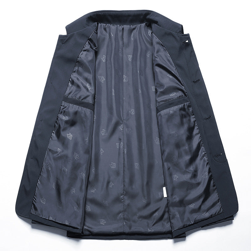 Men's elegant lightweight city jacket in blouson style with shirt collar and padded lining Chichicherry